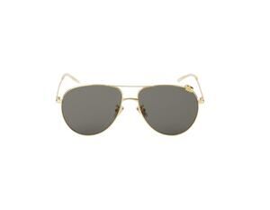 $1,080 NIB Boucheron Gold Gray Lenses 58 MM Aviator Metal Sunglasses